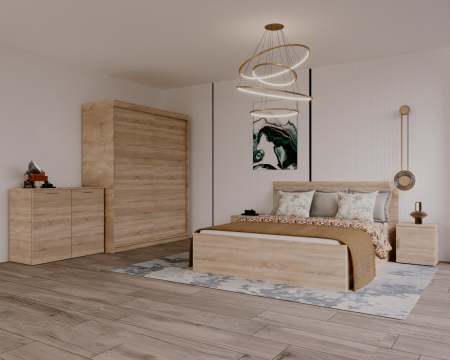 Set Dormitor Elis, 180x200cm, Alb, Pal 18 mm [9]