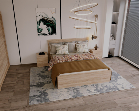 Set Dormitor Elis, 180x200cm, Sonoma, Pal 18 mm [1]