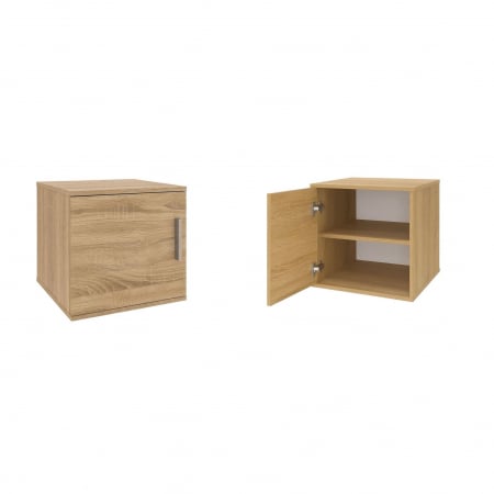 Set Dormitor Elis cu oglinda, 160x200cm, Sonoma, Pal 18 mm [7]