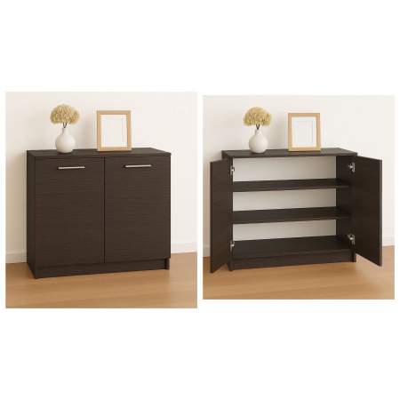 Set Dormitor Elis cu oglinda, 160x200cm, Wenge, Pal 18 mm [5]