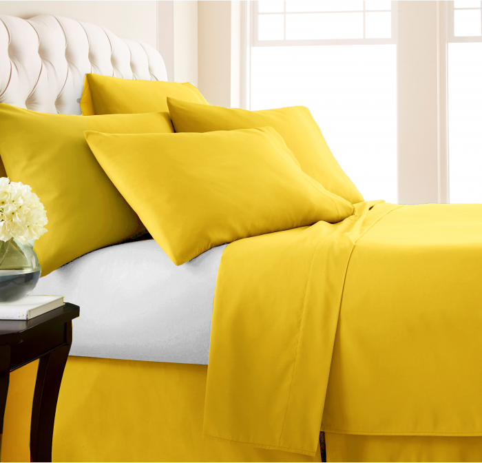 Fata de perna, bumbac natural 100% galben pal – 1 bucata [4]