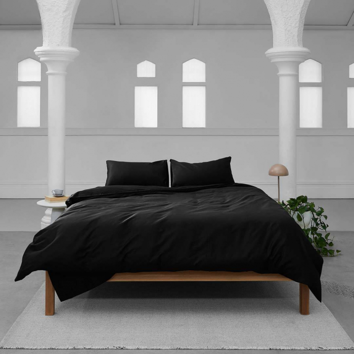 Fata de perna, bumbac natural 100% negru – 1 bucata [3]