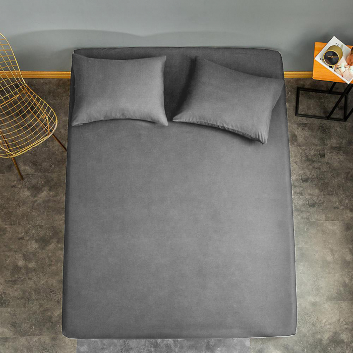 Husa cu fermoar pentru saltea din bumbac 100% natural, de culoare gri [11]