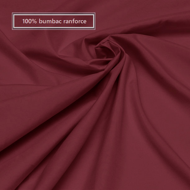 Husa cu fermoar pentru saltea din bumbac 100% natural, de culoare grena [7]