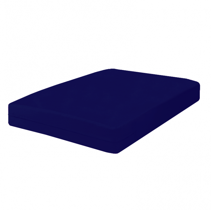 Husa cu fermoar pentru saltea din bumbac 100% natural, de culoare bleumarin [2]