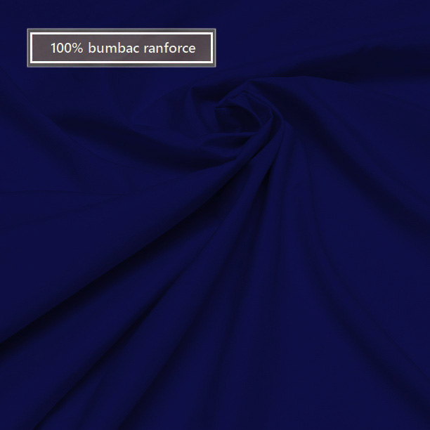 Husa cu fermoar pentru saltea din bumbac 100% natural, de culoare bleumarin [7]