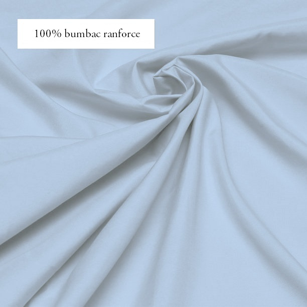 Husa cu fermoar pentru saltea din bumbac 100% natural, de culoare albastru deschis [6]