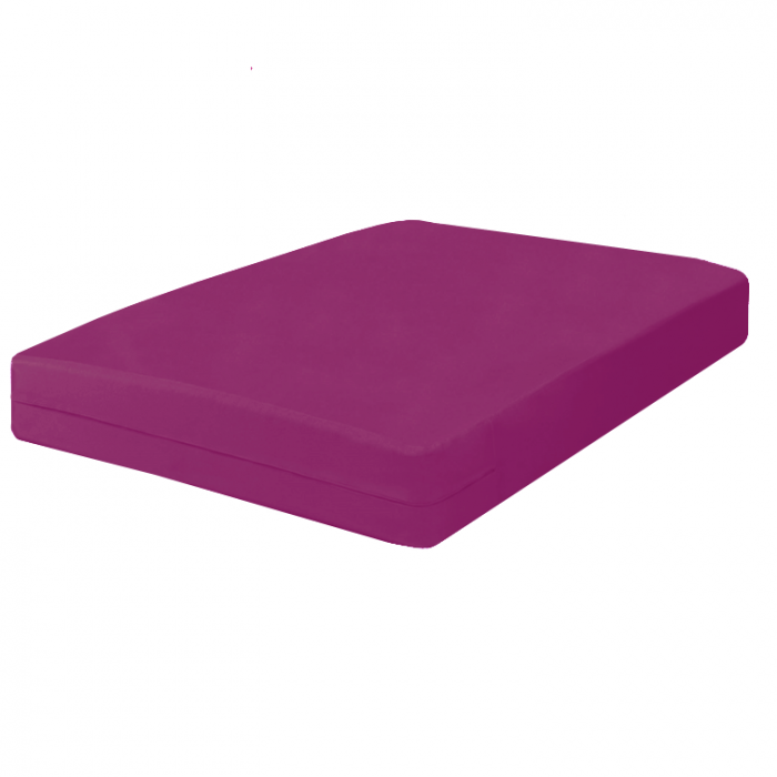 Husa cu fermoar pentru saltea din bumbac 100% natural, de culoare mov [2]