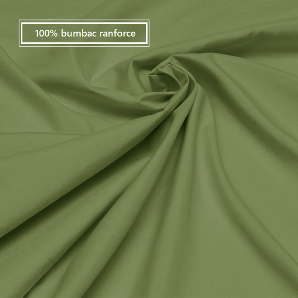 Husa cu fermoar pentru saltea din bumbac 100% natural, de culoare verde army [7]