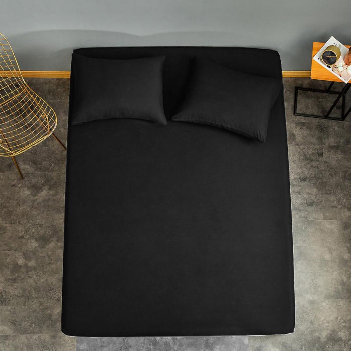 Husa cu fermoar pentru saltea din bumbac 100% natural, de culoare negru [9]