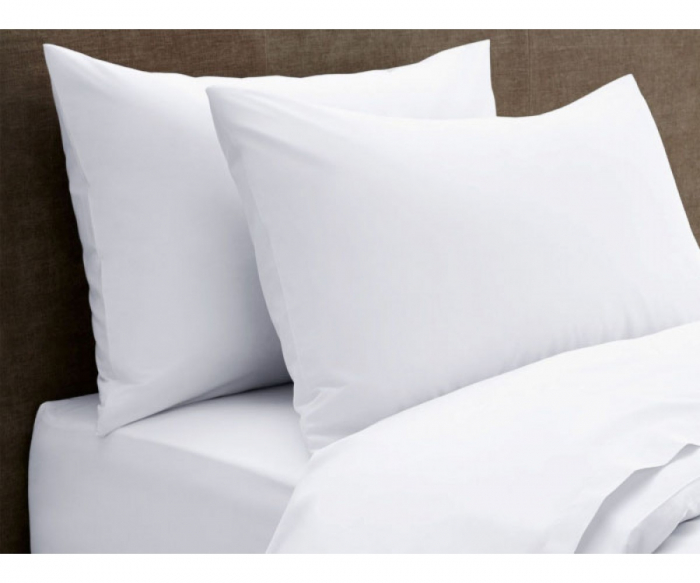 Lenjerie pat xxl bumbac percal alb – 4 piese [2]