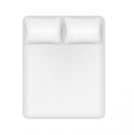 Cearceaf de pat cu elastic, bumbac natural 100%, alb [1]