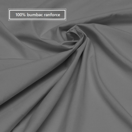 Cearceaf de pat cu elastic, bumbac natural 100%, gri [8]