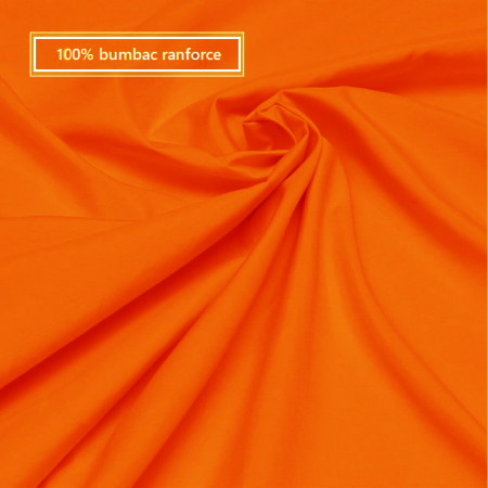 Cearceaf de pat cu elastic, bumbac natural 100%, portocaliu [5]