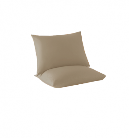 DECORAȚIUNI ȘI TEXTILE CASĂ - Fata de perna, bumbac natural 100% maro – 1 bucata