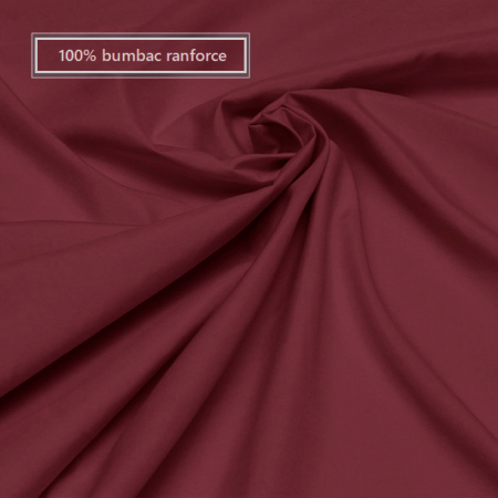 Husa cu fermoar pentru saltea din bumbac 100% natural, de culoare grena [6]