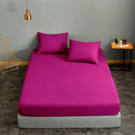 Husa cu fermoar pentru saltea din bumbac 100% natural, de culoare mov [7]