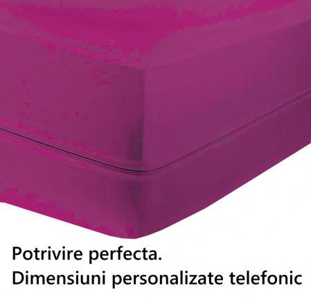 Husa cu fermoar pentru saltea din bumbac 100% natural, de culoare mov [4]