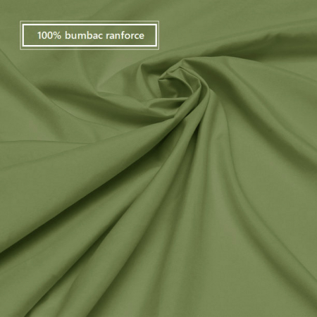 Husa cu fermoar pentru saltea din bumbac 100% natural, de culoare verde army [6]