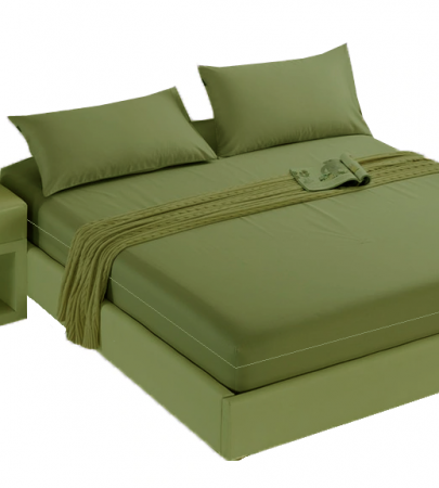 Husa cu fermoar pentru saltea din bumbac 100% natural, de culoare verde army [8]