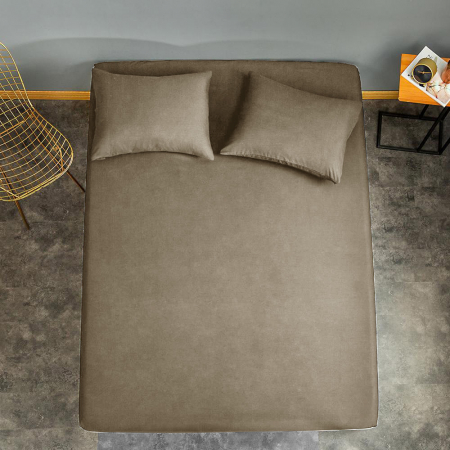 Husa cu fermoar pentru saltea din bumbac 100% natural, de culoare maro [9]