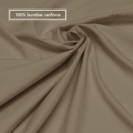 Husa cu fermoar pentru saltea din bumbac 100% natural, de culoare maro [6]