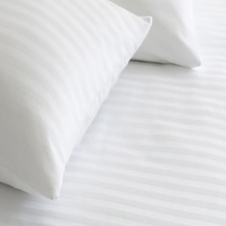 Lenjerie pat 1p bumbac damasc dungi late alb – 4 piese [3]