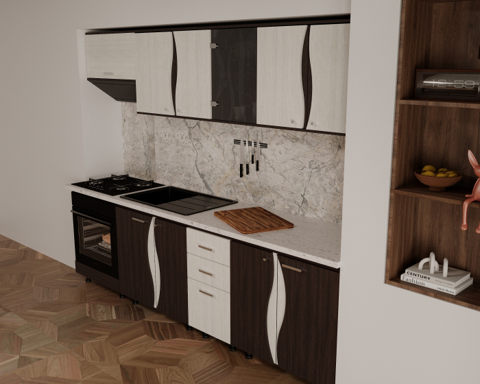 Bucatarie CIP3S C2 Wenge Alb [4]