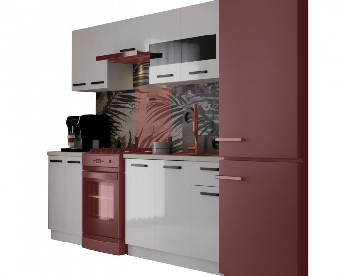 Bucatarie Daria, 240x60x200cm, Alb [7]