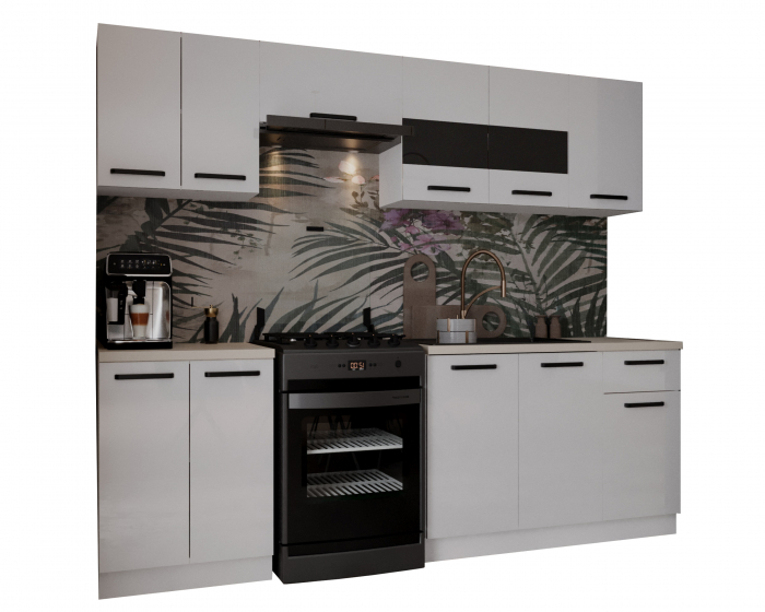 Bucatarie Daria, 240x60x200cm, Alb [5]