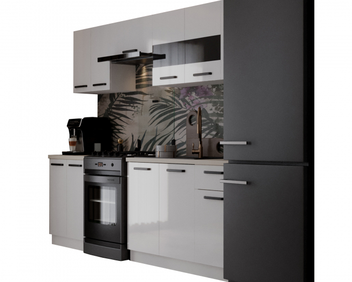 Bucatarie Daria, 240x60x200cm, Alb [6]