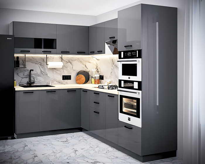 Bucatarie Daria colt V1 Gri Antracit