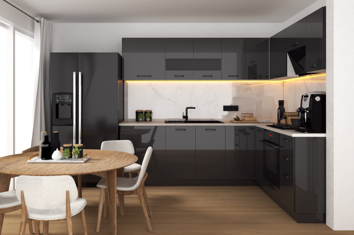 Bucatarie Daria colt V2, Antracit [2]