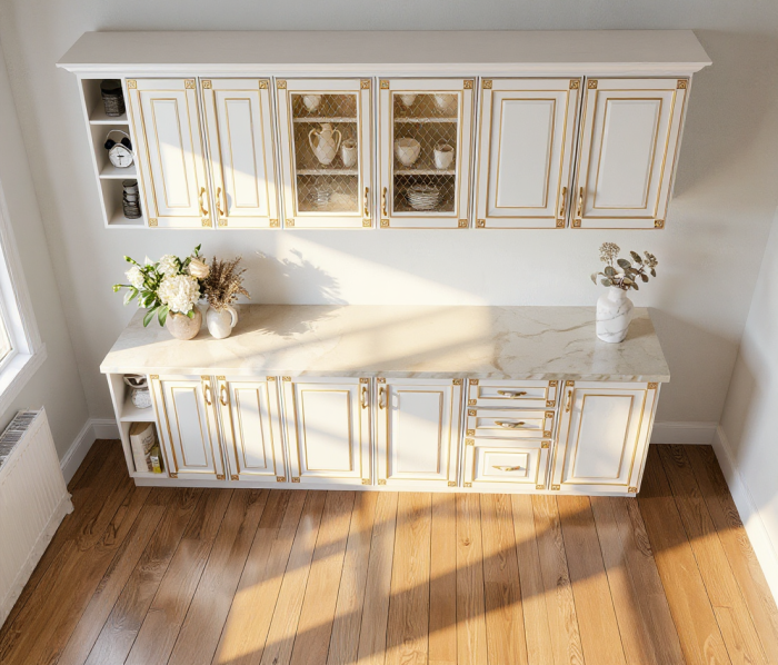 Bucatarie Imperia MDF Alb 2.4 m [6]