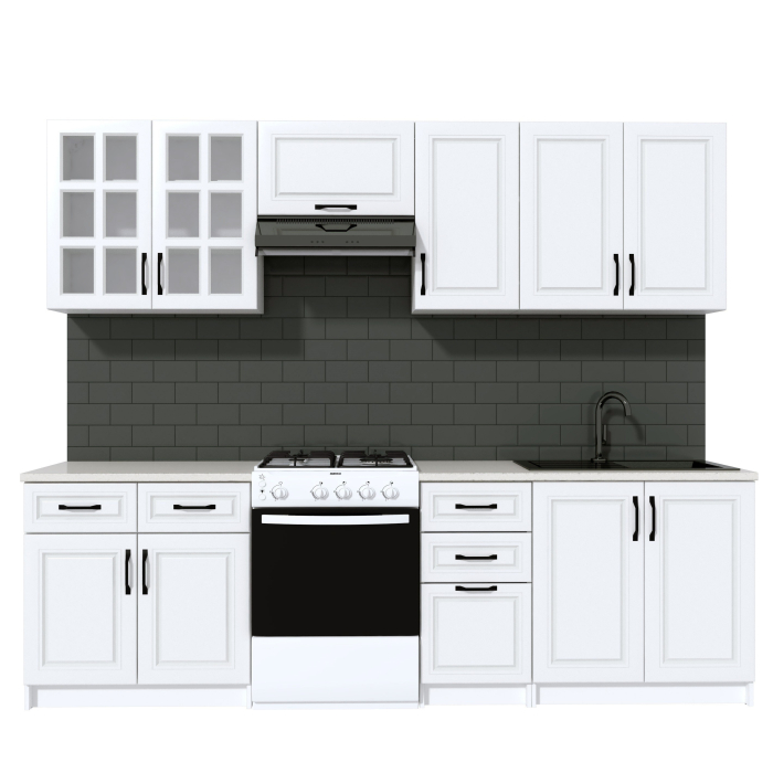 Bucatarie Michelle MDF Ro Alb  2.6 m [5]