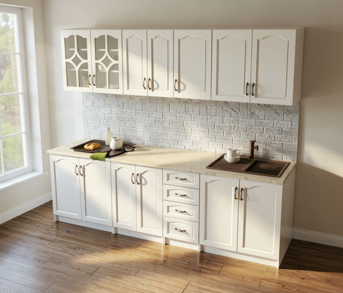 Bucatarie Olea MDF Ro ALB 2.6 m [4]