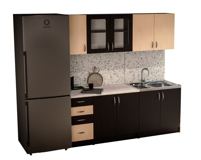 Bucatarie Venus Ro  Wenge Mesteacan 2.0m [5]