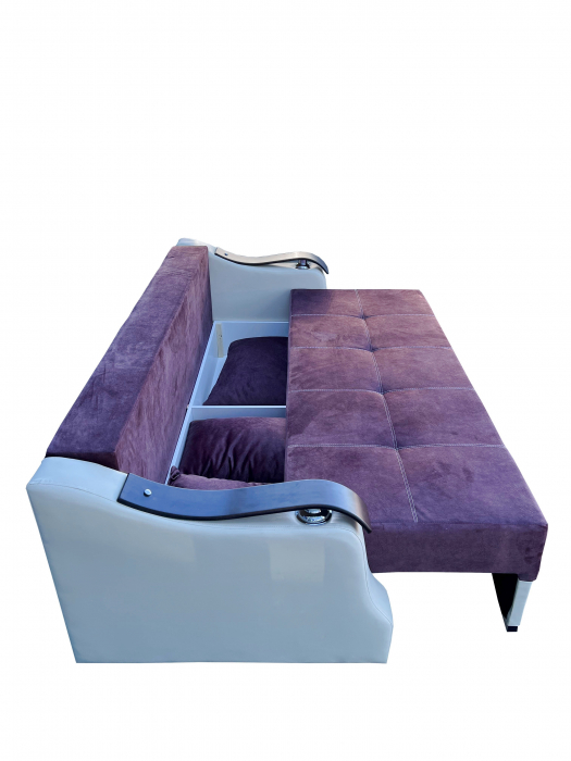 CANAPEA EXTENSIBILA DANA 220x100x75 CM, VISINIU, ALB [4]