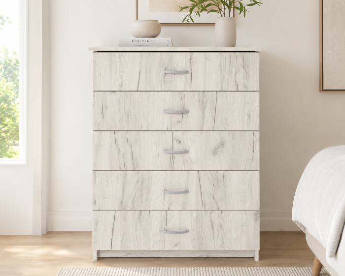 Comoda 5 Sertare, 72x40x90 cm, Stejar K001 [2]