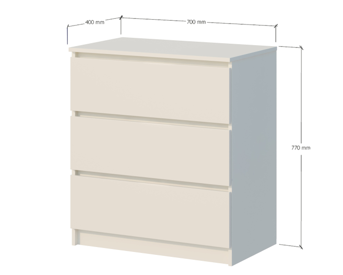 Comoda Aria 3 sertare 70x40x77cm [6]