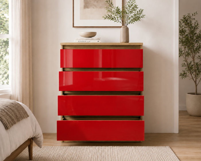 Comoda Aria Ro 4 sertare 70x40x96cm [3]