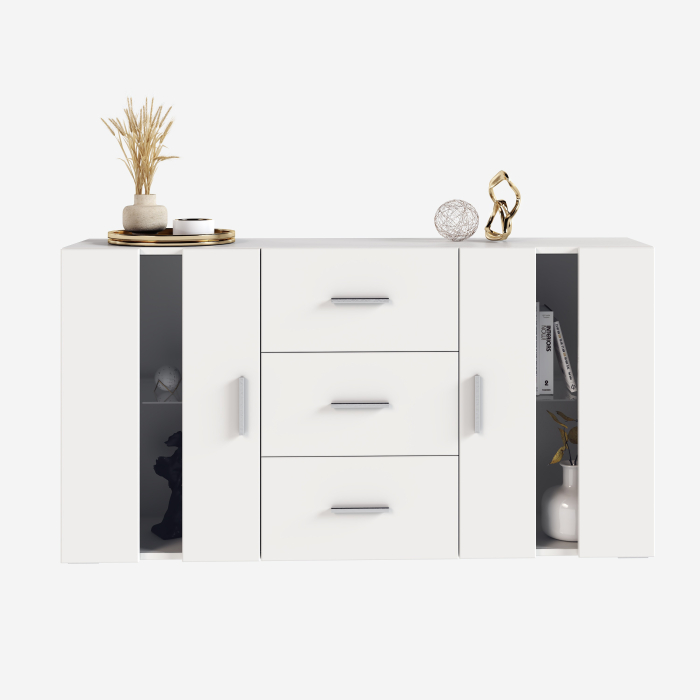 Comoda Aria Lux Alb 135x32x72 cm [8]