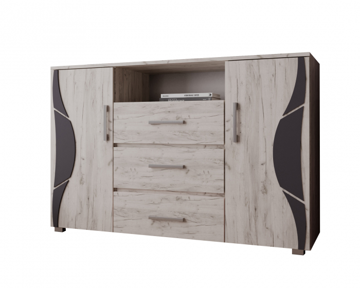 Comoda Laguna Ro, 135x40x84 cm, Stejar K001 [7]