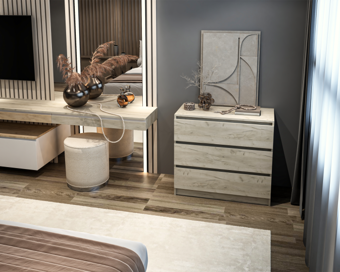 Comoda MP5 3S, 90x44x80 cm, Stejar k002 [2]