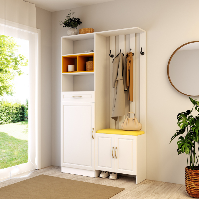 Cuier Elite Alb Galben 120x30x200 cm [6]