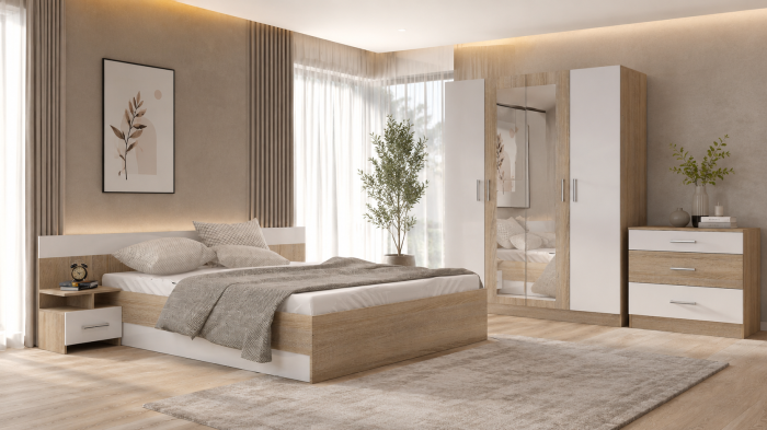 Dormitor Lesi RO Sonoma Alb [2]