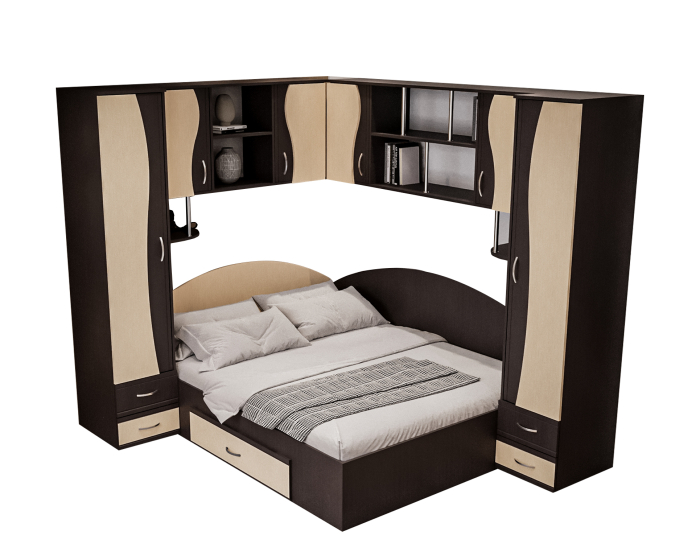 Dormitor Tineret Colt S, Wenge+Mesteacan 187x51/247x200 cm [7]