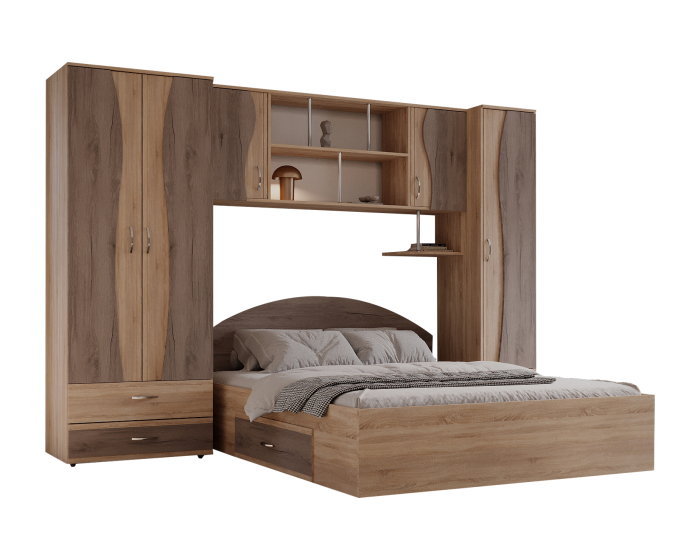 Dormitor Tineret cu D2 - Sonoma/Trufe [5]