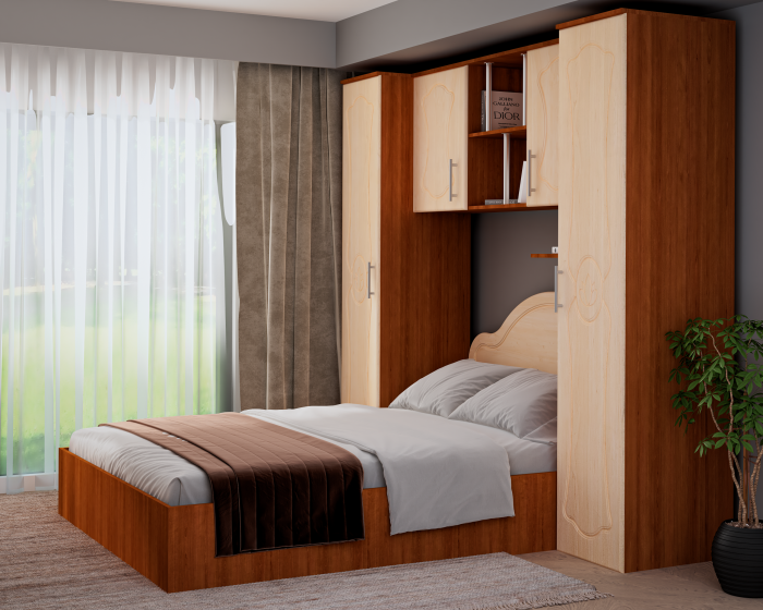 Dormitor Tineret Mdf Cires+Mesteacan [3]