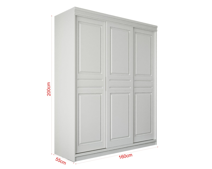 Dressing BD05 Alb 160x55x200 cm [4]